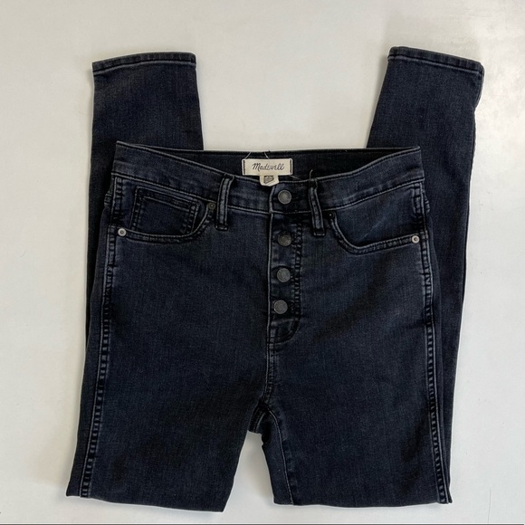 Madewell 10" High-Rise Skinny Jeans in Robert Wash: Button-Front Edition 28 - Picture 8 of 13